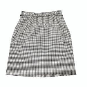 H&M Houndstooth Print Pencil Skirt Size 6 Womens Black White Career Small S